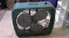 Vintage Dominion Box Fan Aqua Turqoise Color-2 Speed-mid Century Nice 23 X 23 Antique Electric Fan